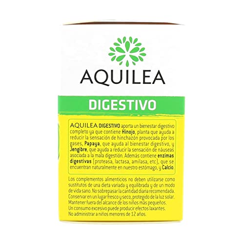 AQUILEA Digestivo 30 Comprimidos Sabor Menta - Para un Bienester Digestivo Total - Complemento Alimenticio