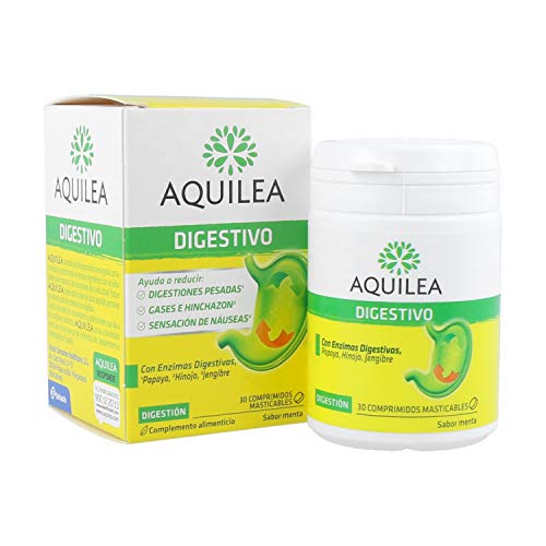 AQUILEA Digestivo 30 Comprimidos Sabor Menta - Para un Bienester Digestivo Total - Complemento Alimenticio