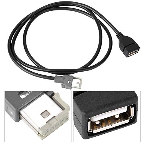 Aramox Línea de cable de audio, línea de cable USB para radio de coche apto para Para 307407308408508 Para Citroe C2 C3 C4 C4l C5