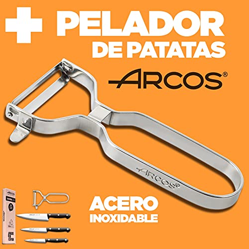 Arcos Juego Cuchillos Cocina Profesionales| Cuchillos Cocina Profesional Set Cuchillos | Mango Negro (4 Piezas)