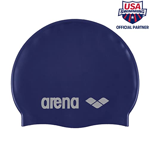 arena Classic Silicone Gorro de Natación Unisex, Gorro de Natación para Mujeres y Hombres, Gorro de Natación con Borde Reforzado, Gorro de Natación Suave y Resistente