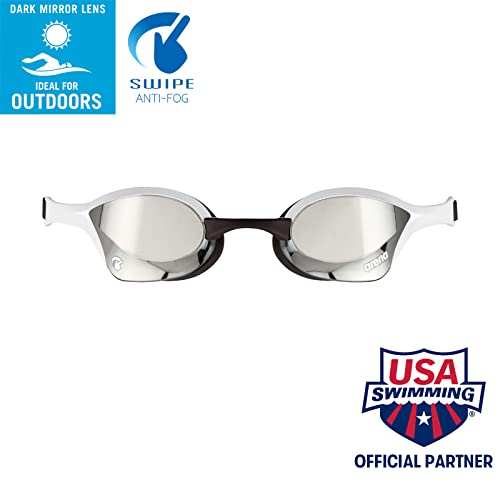 Arena Cobra Ultra Swipe MR Gafas de natación, Unisex-Adult, Silver-White, Talla única