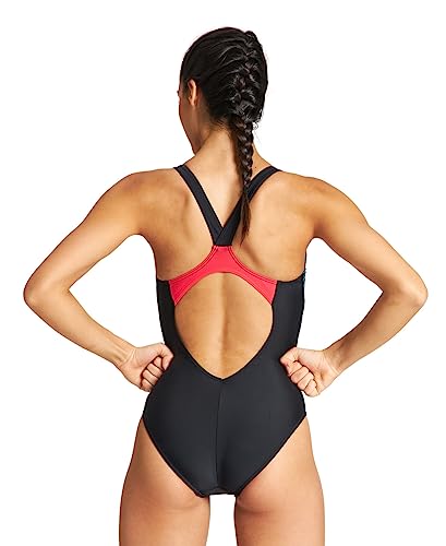 arena Feel Threefold V Back R Bañador de Una Pieza para Mujer, Bañador Elástico y Deportivo de Secado Rápido con Tejido arena MaxFit Eco, Resistencia al Cloro y al Salitre, Protección UV UPF 50+.