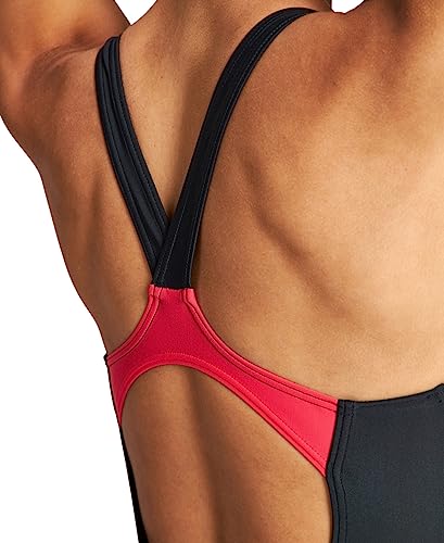 arena Feel Threefold V Back R Bañador de Una Pieza para Mujer, Bañador Elástico y Deportivo de Secado Rápido con Tejido arena MaxFit Eco, Resistencia al Cloro y al Salitre, Protección UV UPF 50+.