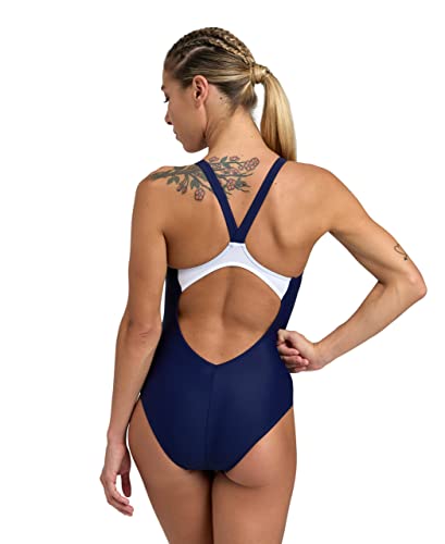 arena Feel Threefold V Back R Bañador de Una Pieza para Mujer, Bañador Elástico y Deportivo de Secado Rápido con Tejido arena MaxFit Eco, Resistencia al Cloro y al Salitre, Protección UV UPF 50+.