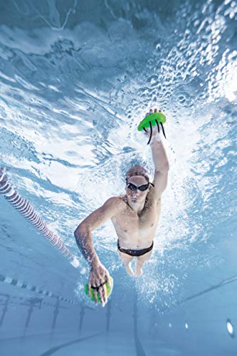 arena Finger Paddle Elite Tabla de Natación, Accesorio de Entrenamiento para Piscinas, Tabla de Natación con Correas Ajustables, Palmas Descubiertas