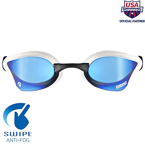 ARENA Gafas Cobra Core Swipe Mirror Natación, Unisex Adulto, Blue/White, Talla Única