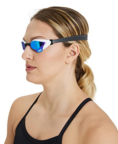 ARENA Gafas Cobra Core Swipe Mirror Natación, Unisex Adulto, Blue/White, Talla Única