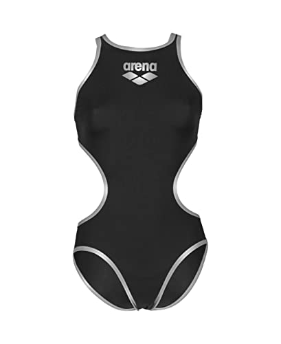 arena One Big Logo Bañador de Una Pieza para Mujer, Bañador Deportivo de Secado Rápido y Tejido arena MaxLife Eco, Resistente al Cloro y Protección UPF 50+ UV