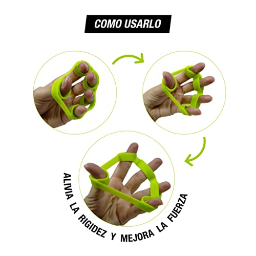 ARIBEC Set 4 Extensor Dedo, Fortalecedor de Agarre De Mano Profesional, Rehabilitación mano