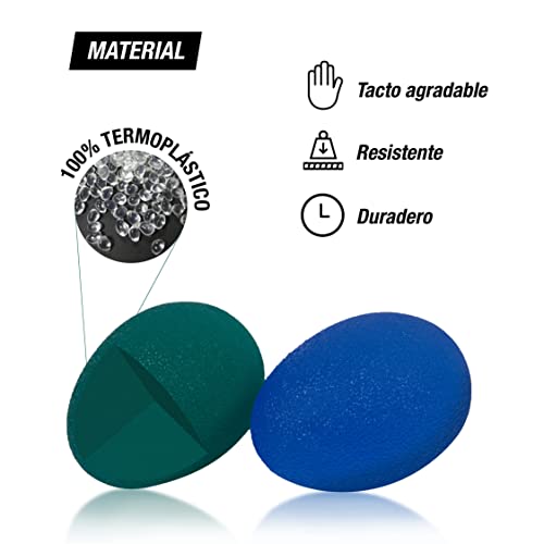 ARIBEC: Set de 4 Pelota Antiestres Adulto Mano 15-30 kg - Pelota Rehabilitacion Mano y Muñeca para Antebrazo Ejercitar - Hand Grip Ejercitador de Manos Profesional - Bola Antiestrés