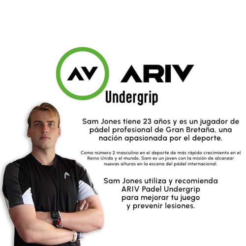 ARIV AV Undergrip Pádel. Grip de Pádel favorece el Golpeo y Absorbe 70% Vibraciones. Previene lesión de Codo. (1)