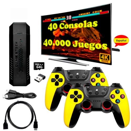 ArkadiaGame - Consola Retro – Consola Portatil - Game Boy - Pandora Box - Retro Game Console - Emulador Consola Retro - Game Stick Lite 4k - Game TV Stick - Videoconsola Retro - Consola Arcade