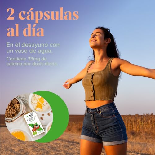 Arkopharma Arkocápsulas Guaraná BIO 80 Cápsulas, Ayuda a Quemar la Grasa Corporal, Metabolismo de Grasas, Vegano, Complemento Alimenticio