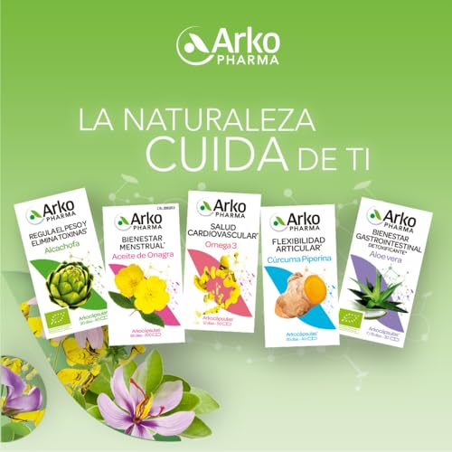 Arkopharma Arkocápsulas Omega 3 100 Cápsulas, Funcionamiento Normal del Corazón y Cerebro, Cuidado Cardiovascular, Complemento Alimenticio