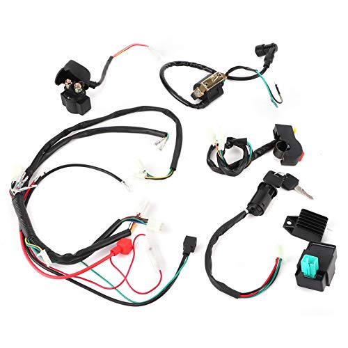 Arnés de cableado del motor, kit profesional de arnés de cableado del motor de arranque eléctrico para coche apto para 50cc 110cc 125cc PIT Quad Dirt Bike ATV