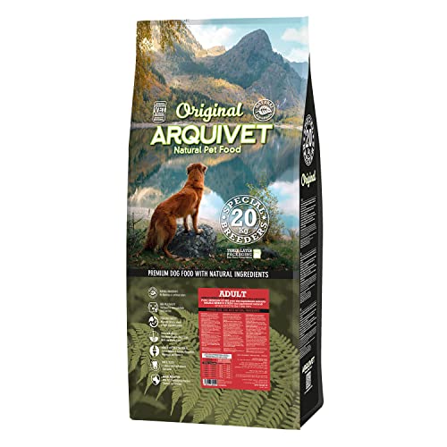 Arquivet Original - 20 Kg - Pienso para Perros Adultos - Cerdo ibérico y arroz - Comida - Alimento seco Saludable- Alimentación Canina