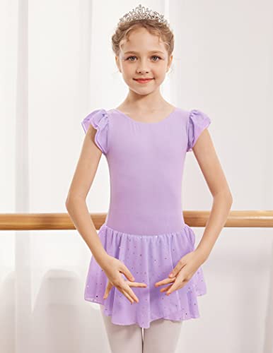 Arshiner Niña Maillot de Danza Tutú Vestido de Ballet Gimnasia Leotardo Algodón Princesa