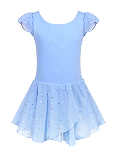 Arshiner Vestido de Ballet para niñas Vestido de Leotardo de Ballet para niños Niños de Baile de Disfraces de Gimnasia con Falda de Gasa