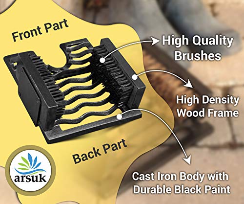 ARSUK Gato para Botas de Agua, removedor y Soporte, Limpiador de Lodo y tracción con Cepillo, rascador de Botas Resistente de Hierro Fundido al Aire Libre