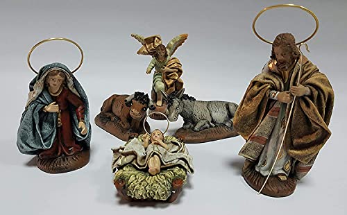 Arte Pesebre Nacimiento en Barro lienzado para Fig. de 12 cm.