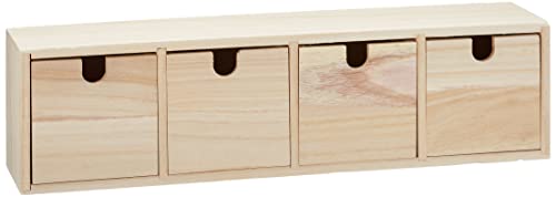 Artemio 14002155 - Mueble con cajones (Madera, 44 x 10 x 15 cm), Color Beige