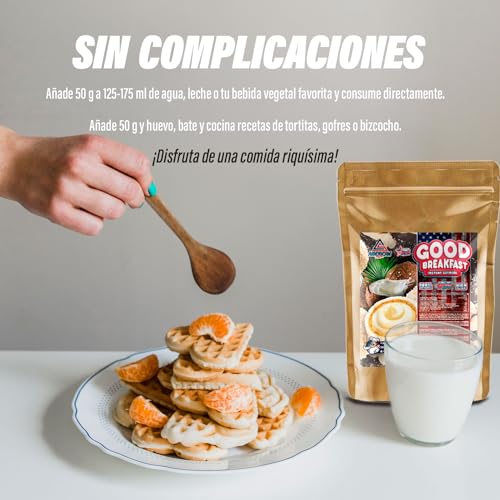 AS American Suplement | Harina de Avena Integral | Good Breakfast | 1 kg | Sabor Rocher/Chocolate Hazelnut | Ayuda a Desarrollar Masa Muscular | Fuente de Fibra y Proteínas