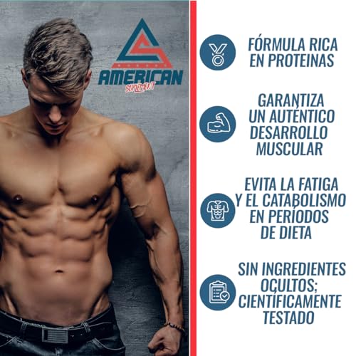 AS American Suplement | Premium Whey Protein 2 Kg | Choco Blanco con Gofres | Proteína Suero de Leche | Aumentar Masa Muscular | Alta Concentración Proteína WPC80 Pura | L-Glutamina Kyowa Quality®