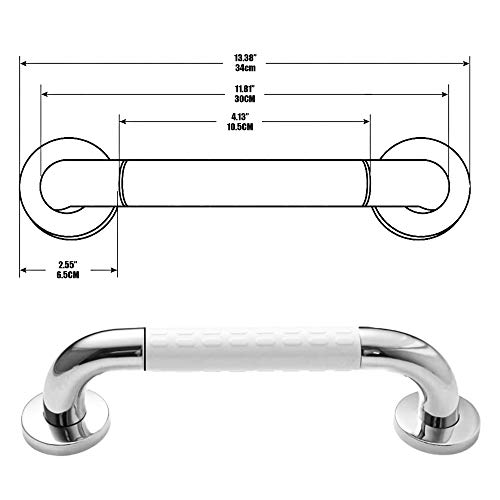 Asa de Seguridad para Baño, Antideslizante, Manija de la Ducha de Acero Inoxidable, para Niños, Discapacitado, Lesionado, el embarazo y Personas Mayores (30CM)