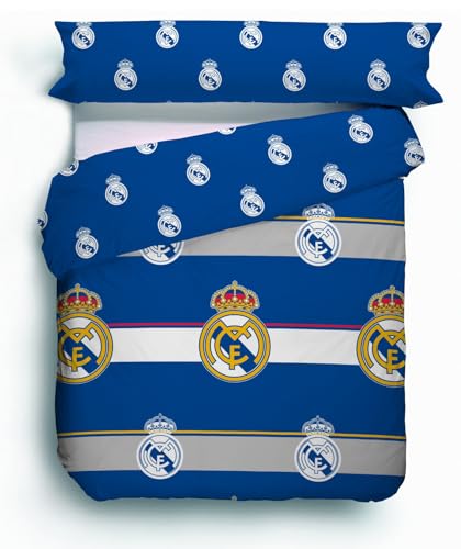 Asditex Funda nórdica 2 Piezas Real Madrid Cama 90 cm. (150x220 cm. y Almohada de 45x110 cm.)