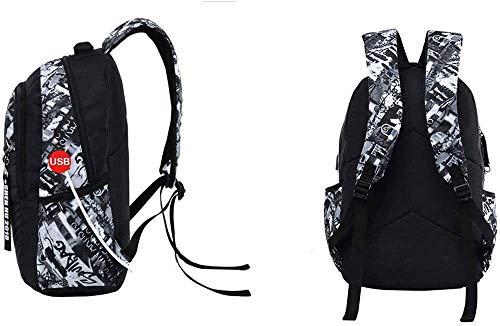 Asge Mochila escolar de tela Oxford para niños Mochila escolar Mochila de impresión Mochila juvenil Mochila reflectante al aire libre - Talla única