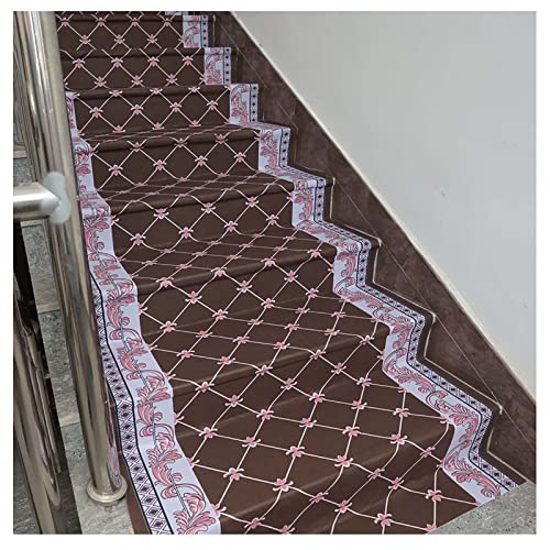 ASHILD Peldaños de Escalera de Alfombra, Almohadillas de Escalera Alfombra autoadhesiva, Barras de Escalera de Alfombra Lavables a máquina para niños y Perros, 02,75cmx100cm