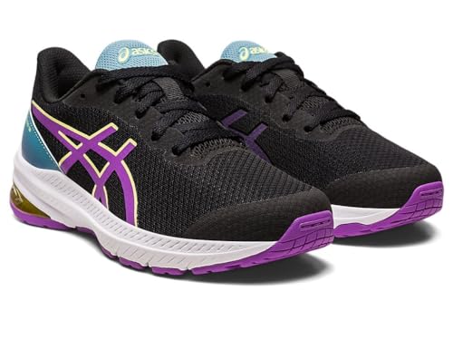 Asics Zapatillas de Running para Niños GT-1000 12 GS Morado Negro, Correr Unisex Adulto, Black/Cyber Grape, 39 EU