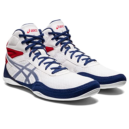 ASICS Zapatos de lucha Matflex 6 para hombre, blanco/océano profundo, 45 EU