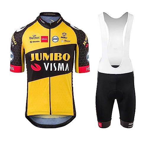 assocauicy Hombre Conjunto Ropa De Ciclismo Para Verano,Transpirable Top De Ciclismo Y Culotte Ciclismo Secado RáPido