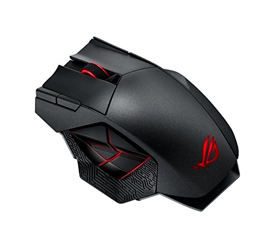 ASUS ROG Spatha Rechargeable Wireless MMO Gaming Mouse with 12 Programmable Buttons, 8200DPI and Aura RGB - Black