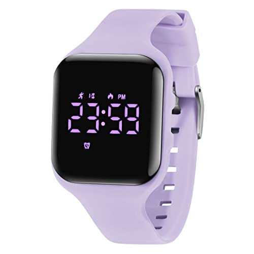 aswan watch Reloj Digital para niñas y niños con Podómetro,Distancia y Calorías sin APPs ni Móvil,cronómetro, Calendario, Despertador y luz-Reloj Infantil Deportivo con Correa de Silicona