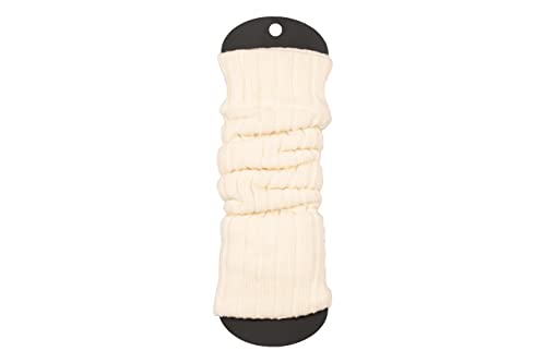 Ateena Calentadores Largas de Punto de Lana Para Mujeres y Niñas, Puños de Tobillo, Calcetines Altos Hasta la Rodilla sin Pies, Circunferencia Máx de Pantorrillas 40cm, de largo 60cm, Ecru