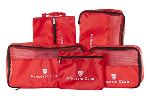 Athletic Club de Bilbao - Organizador de Equipaje con 5 Piezas Diferentes - No Añade Peso a tu Equipaje - Ideal para Organizar tu Ropa - Con Cierre de Cremallera - 23x10x38 cm - Producto Oficial