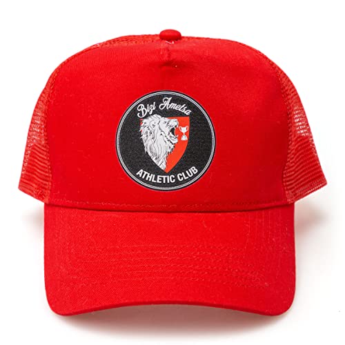 Athletic Club, Gorra Oficial del Club Trucker, con Parche Copa del Rey, Algodón, Rojo, Talla única