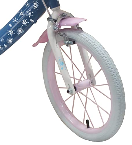 A.T.L.A.S. Bicicleta de Frozen de 16 Pulgadas para niña congelada niños, Azul y Blanco, 16''