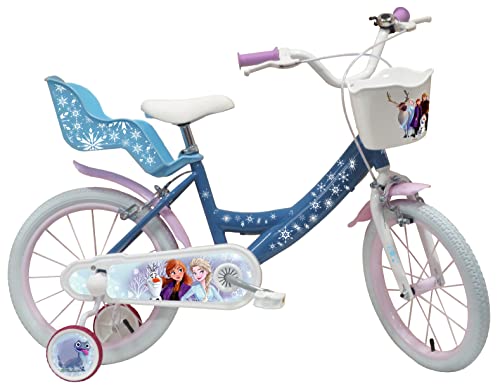 A.T.L.A.S. Bicicleta de Frozen de 16 Pulgadas para niña congelada niños, Azul y Blanco, 16''