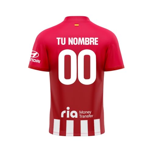 ATLETICO DE MADRID Camiseta Personalizable Primera Equipación Temporada 2023-2024 Réplica Oficial - Tallas Adulto (L)