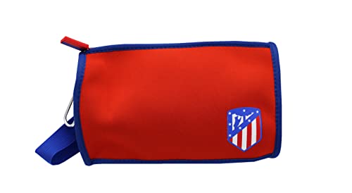 ATLÉTICO DE MADRID CF - Estuche de Neopreno Juvenil, Portatodo con Cremallera, Color Rojo, con Escudo, Producto Oficial (CyP Brands)