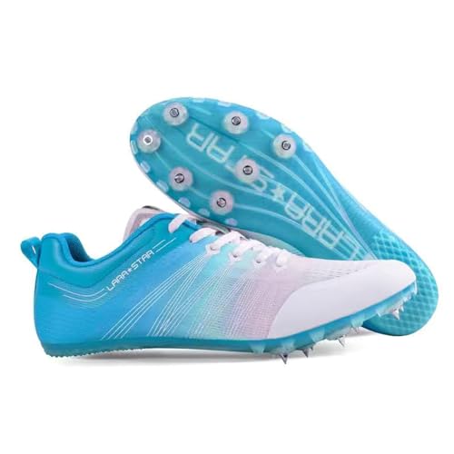 Atletismo Picos Zapatos degradadas Niños Hombres Mujer,Zapatillas de 7 Clavos,Spikes Atletismo para Pista,Antideslizantes,Atletismo para Velocidad Sprint,Pinchos Sprint para Salto De Altura,35-45 EU