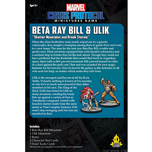 Atomic Mass Games, Marvel Crisis Protocol, Beta Ray Bill & Ulik, Juego de Miniaturas en Inglés