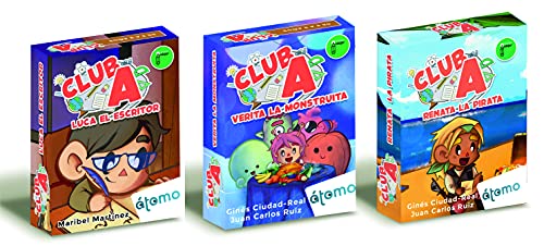 Átomo Games Club A. Pack 3 Juegos Orientación Andújar. Verita la monstruita, Luca el Escritor y Renata la Pirata