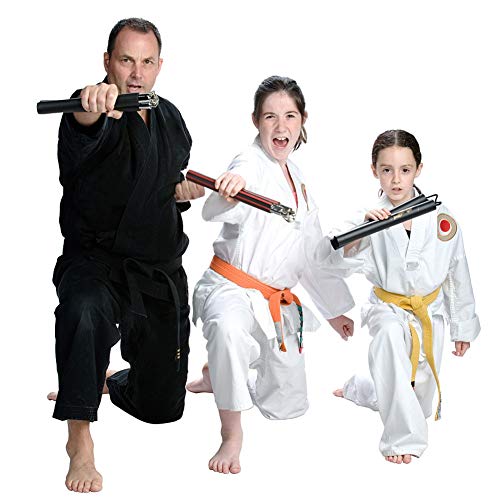 AUFIKR 2Pack Nunchakus de Espuma Entrenamiento Práctico Nunchucks de Artes Marciales Nunchakus para Niños Adultos y Principiantes,Entrenamiento Portátil Artes Marciales Nunchakus de Espuma