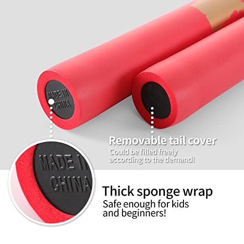 AUFIKR Nunchakus de Espuma Entrenamiento Práctico Nunchucks de Artes Marciales Nunchakus para Niños Adultos y Principiantes,2Pack Entrenamiento Portátil Artes Marciales Nunchakus de Espuma