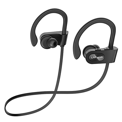 Auriculares Bluetooth, Auriculares Inalámbricos para Correr de Graves Profundos con 16 Horas de Tiempo de Reproducción, Auriculares Bluetooth Auriculares Deportivos Impermeables IPX7 con Micrófono